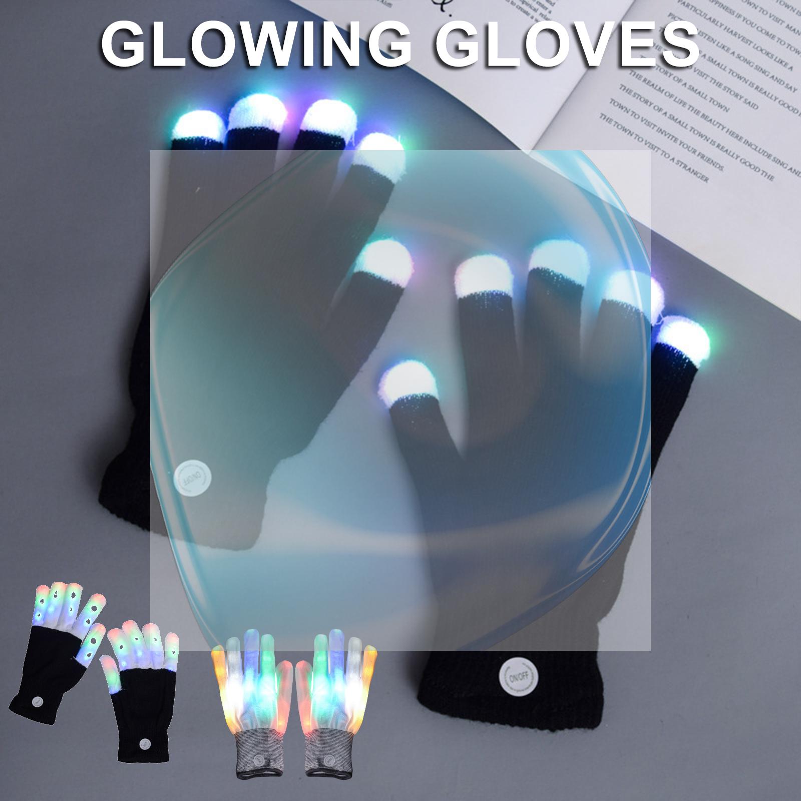 Led Gloves Music - LED 플래싱 핑거 라이트 장갑 통기성