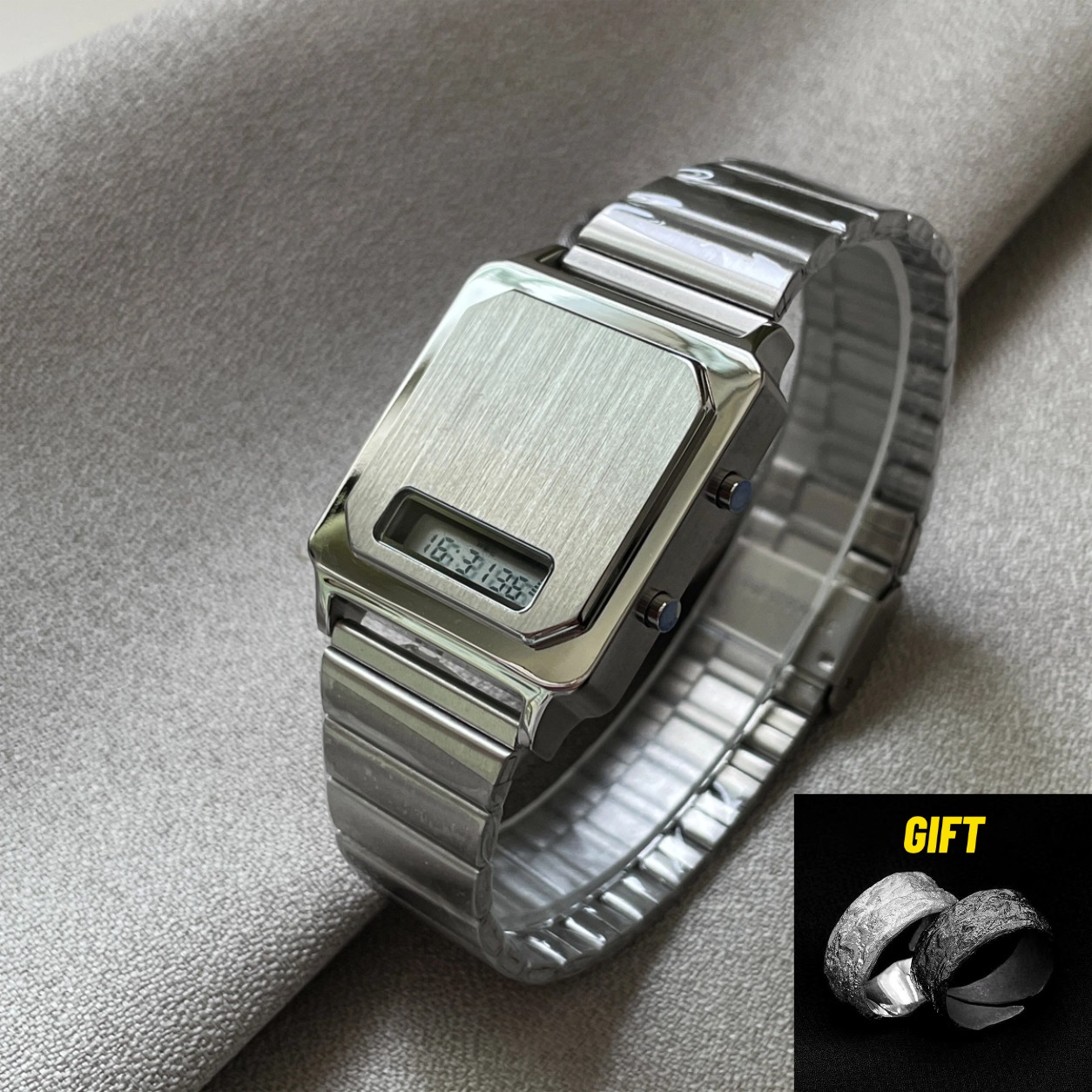 Electronics Gadgets For Men - CILOA 남성용 새로운 사각형 전자 시계