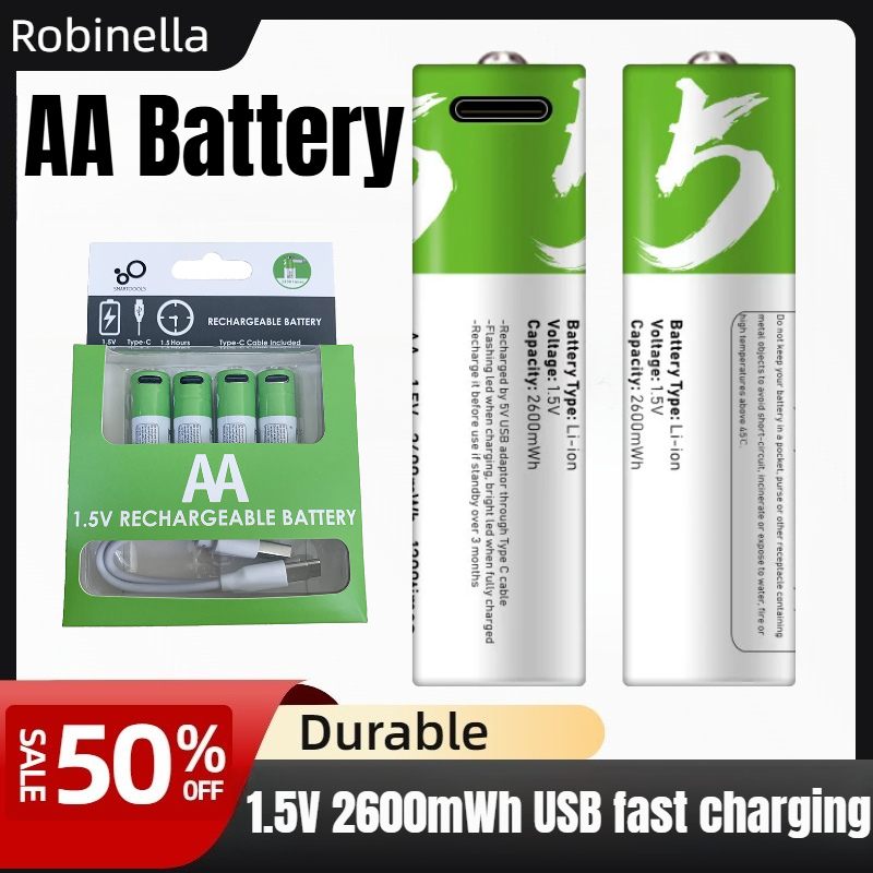 Modern Electronics Gadgets - 스마트 1.5V AA 2600mWh USB 충전식