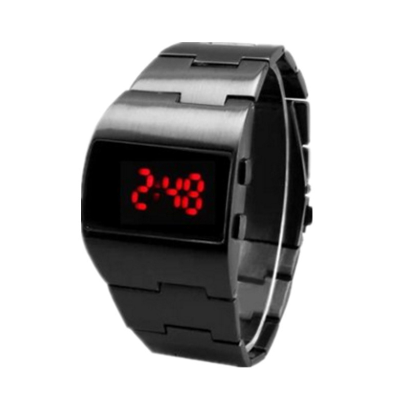 Electronics Gadgets For Men - 디지털 남성용 시계 블랙 스테인레스 스틸