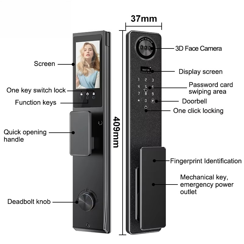 Tuya WiFi 스마트 도어 잠금 장치, 가정용 생체 - Electronics & Gadgets Icon 리뷰 및 가격
