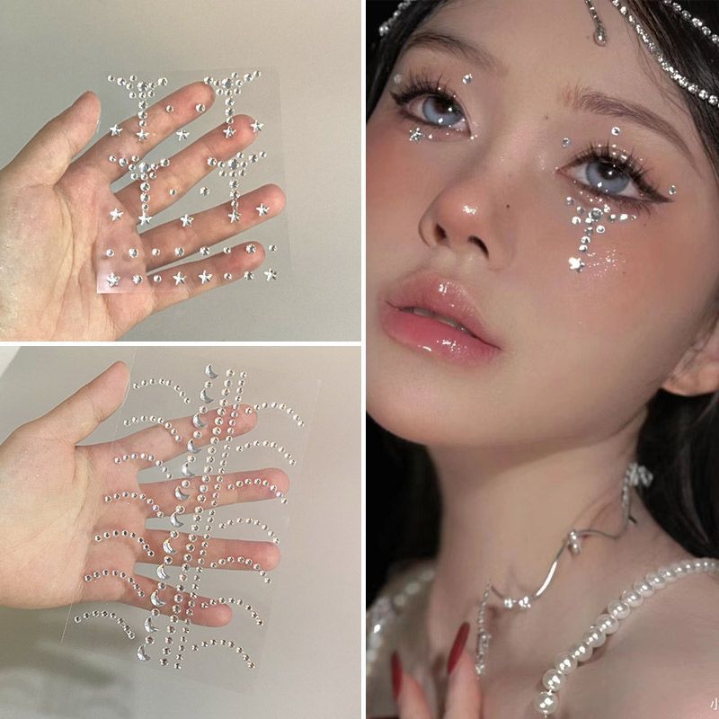 페이스 스티커 반짝이는 크리스탈 눈물방울 모양 라인스톤 - Electronics & Gadgets Icon 리뷰 및 가격