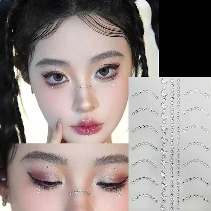 페이스 스티커 반짝이는 크리스탈 눈물방울 모양 라인스톤 - Electronics & Gadgets Icon 리뷰 및 가격