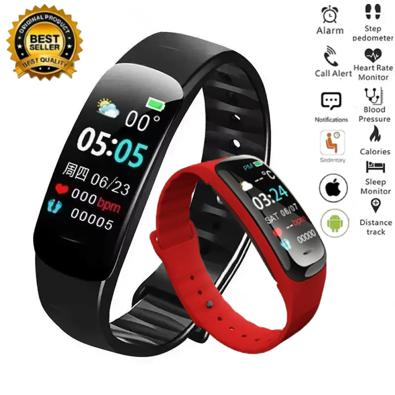 C1 플러스 스마트워치 피트니스 트래커 블루투스 심박수 - Electronics Gadgets For Men 리뷰 및 가격