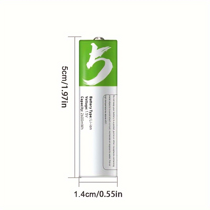 1.5V AA 2600mWh USB 충전식 리튬이온 배 - Modern Electronics Gadgets 리뷰 및 가격