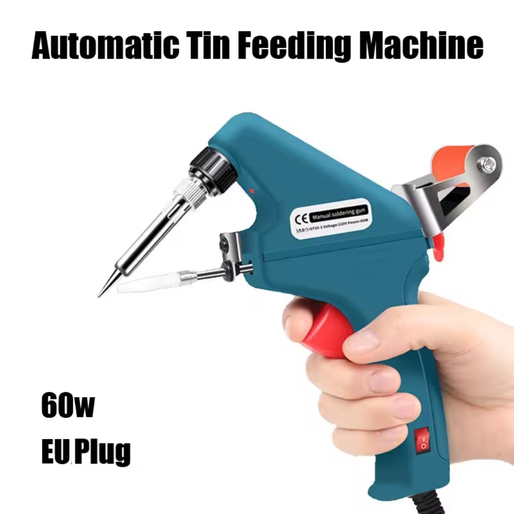 조절식 온도 납땜 인두 220V 60W 자동 공급 틴건 - Gadgets For Electronics 리뷰 및 가격