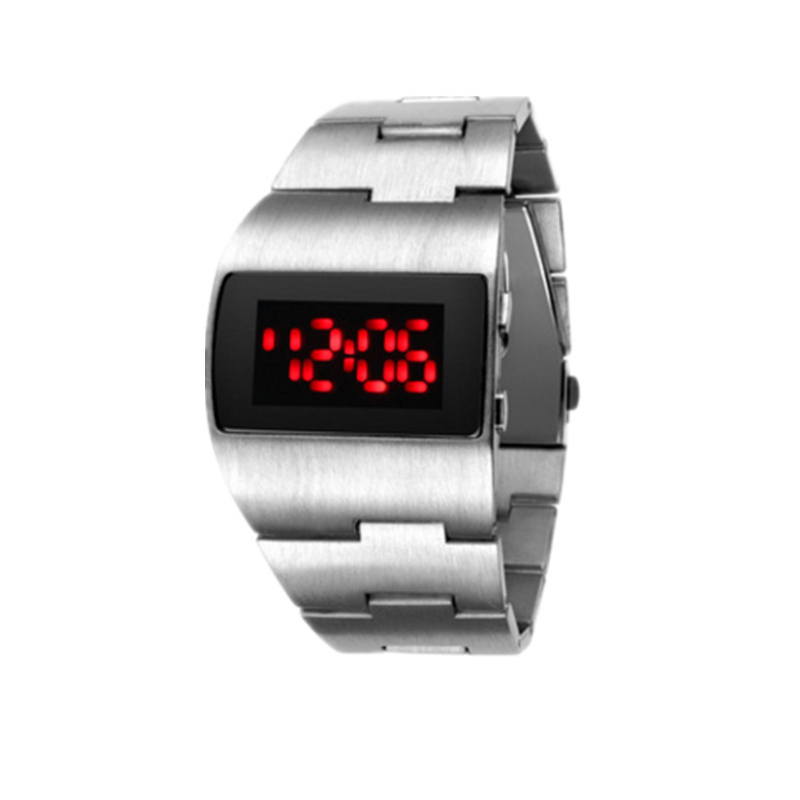 디지털 남성용 시계 블랙 스테인레스 스틸 팔찌 남성용  - Electronics Gadgets For Men 리뷰 및 가격