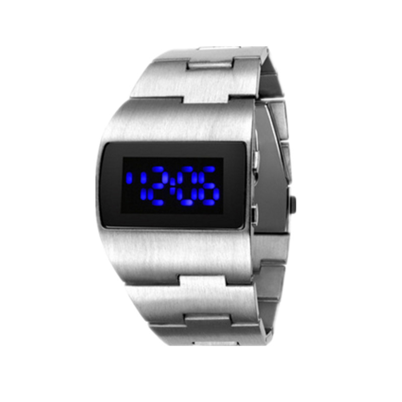 디지털 남성용 시계 블랙 스테인레스 스틸 팔찌 남성용  - Electronics Gadgets For Men 리뷰 및 가격