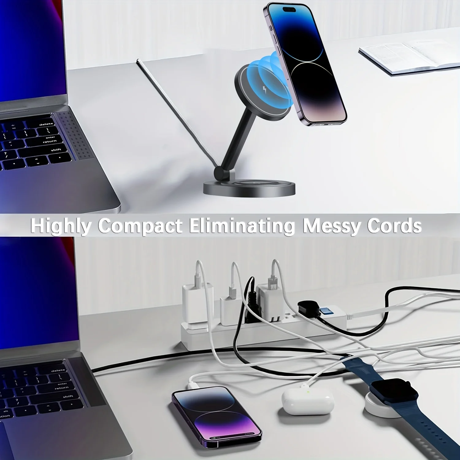 2 In 1 자기 무선 충전기 스탠드 패드 iPhone - Portable Wifi Hotspot 리뷰 및 가격