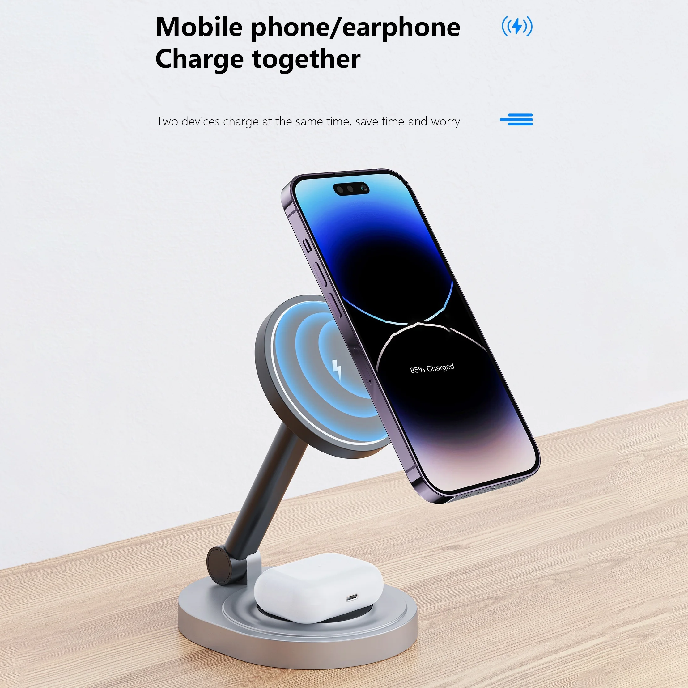 2 In 1 자기 무선 충전기 스탠드 패드 iPhone - Portable Wifi Hotspot 리뷰 및 가격
