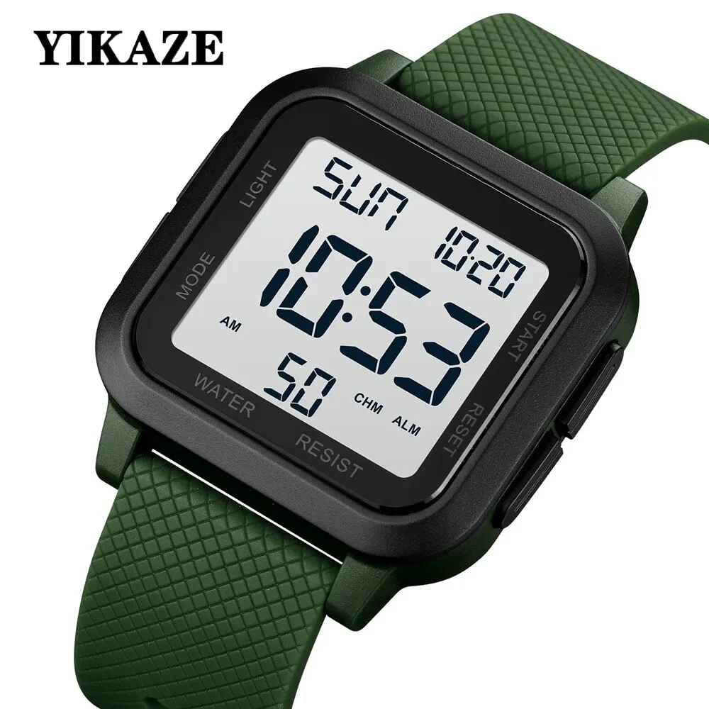 YIKAZE 남자 스포츠 시계 방수 빛나는 남자 디지털 - Electronics Gadgets For Men 리뷰 및 가격